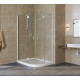 Душевой уголок Vegas Glass AFS-F Lux 120*100 01 01 L профиль белый, стекло прозрачное, прямоугольный-асимметричный, двери распашные