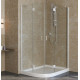 Душевой уголок Vegas Glass AFS-F Lux 120*100 01 01 R профиль белый, стекло прозрачное, прямоугольный-асимметричный, двери распашные