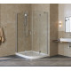 Душевой уголок Vegas Glass AFS-F Lux 120*110 07 01 L профиль матовый хром, стекло прозрачное, прямоугольный-асимметричный, двери распашные