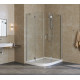 Душевой уголок Vegas Glass AFS-F Lux 120*110 07 01 R профиль матовый хром, стекло прозрачное, прямоугольный-асимметричный, двери распашные