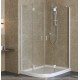Душевой уголок Vegas Glass AFS-F Lux 120*110 01 01 R профиль белый, стекло прозрачное, прямоугольный-асимметричный, двери распашные