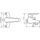 Смеситель Veragio Enlar VR.ENL-5301.CR для ванны с душем, однорычажный, хром
