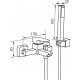Смеситель Veragio Quartet VR.QRT-4601.CR для ванны с душем, однорычажный, хром