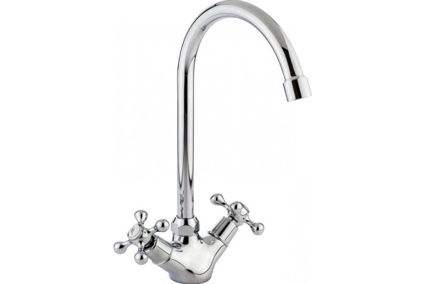 Смеситель Veragio Agatha VR.AGT-3785.CR для кухонной мойки, хром, двухвентильный, высота излива 22.5 см
