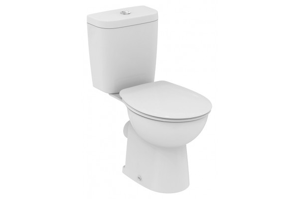 Унитаз-компакт Vidima СеваФреш с микролифтом, белый, овальный, 37x66 см