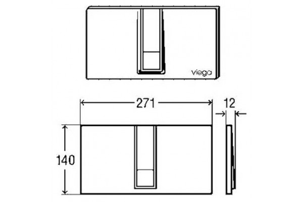 Кнопка смыва Viega Visign for Style 14 хром механическая