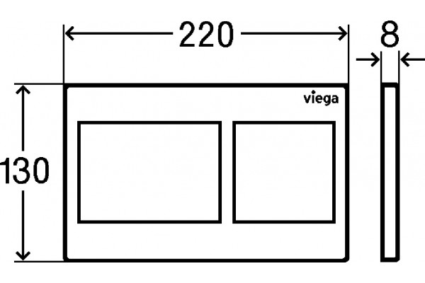 Кнопка смыва Viega Prevista Visign for Style 8611.1 773250 альпийский белый механическая,  в современном стиле