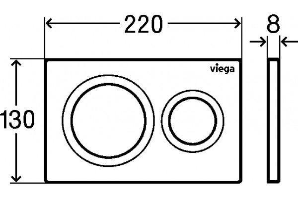 Кнопка смыва Viega Prevista Visign for Style 8610.1 773779 хром механическая,  в современном стиле
