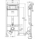 Система инсталляции для унитазов Viega Prevista 8524.12 с кнопкой смыва, 49x13.6x132 см,  в современном стиле