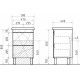 Тумба с раковиной Vigo Geometry 50 бетон, напольная, с ящиками