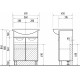 Мебель для ванной Vigo Callao 60 2 дверцы напольная, ручки хром