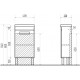 Тумба с раковиной Vigo Plaza 40, напольная, с дверками, левая
