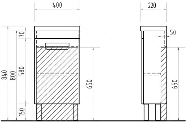 Мебель для ванной Vigo Plaza 40 напольная, с дверками, левая