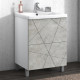 Тумба с раковиной Vigo Geometry 60 бетон, напольная, с ящиками