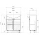 Мебель для ванной Vigo Provans 70 2 дверцы напольная, ручки хром