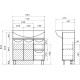 Тумба с раковиной Vigo Callao 80 2 дверцы, 2 ящика, напольная, ручки хром