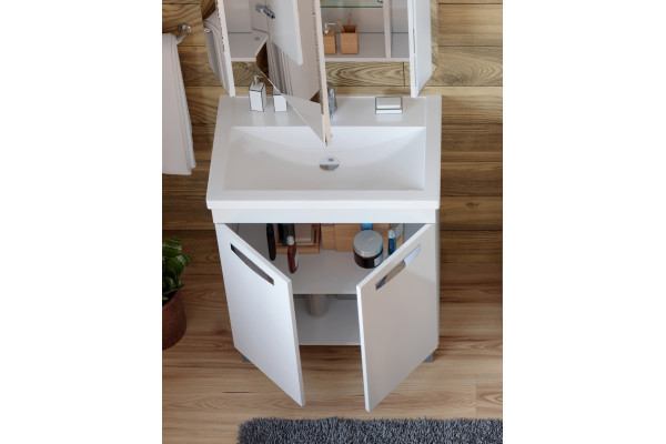 Тумба с раковиной Vigo Plaza 70 2 дверцы, напольная, ручки хром