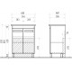 Тумба с раковиной Vigo Plaza 60 2 дверцы, напольная, с доводчиками