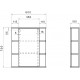Мебель для ванной Vigo Nova 60 2 ящика напольная, матовая, ручки хром