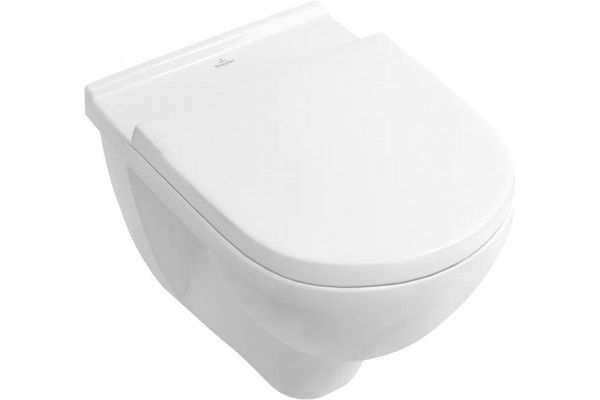 Унитаз подвесной Villeroy & Boch Targa Rimless 5860HR01 белый, овальный, 36x56 см