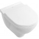 Унитаз подвесной Villeroy & Boch Targa Rimless 5860HR01 белый, овальный, 36x56 см