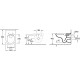 Унитаз подвесной Villeroy & Boch Targa Rimless 5860HR01 белый, овальный, 36x56 см