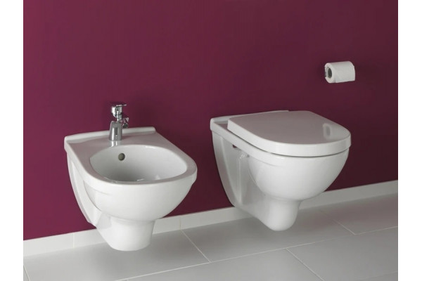 Унитаз подвесной Villeroy & Boch Targa Rimless 5860HR01 белый, овальный, 36x56 см