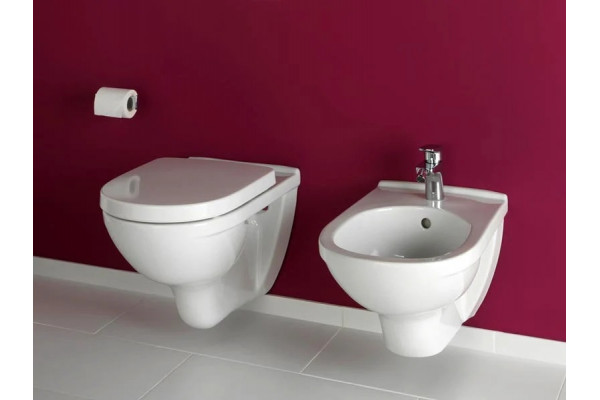 Комплект Унитаз подвесной Villeroy & Boch O'Novo 5660 H101 alpin + Система инсталляции для унитазов Geberit Duofix Delta 458.124.21.1 3 в 1 с кнопкой смыва + Шумоизоляционная панель для инсталляции Geberit 156.050.00.1, цвет белый, бачок 3/6 л