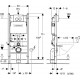 Комплект Унитаз подвесной Villeroy & Boch Subway 2.0 5614R201 alpin + Система инсталляции для унитазов Geberit Duofix Delta 458.124.21.1 3 в 1 с кнопкой смыва + Шумоизоляционная панель для инсталляции Geberit 156.050.00.1, цвет белый, бачок 3/6 л