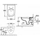 Комплект система инсталляции для унитазов Grohe Rapid SL 38721001 + Унитаз подвесной Villeroy & Boch O'Novo 5660HR01 alpin, безободковый + кнопка хром Skate Air, бачок 3/6 л
