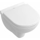 Комплект Система инсталляции для унитазов Villeroy & Boch 9224 6100 + Унитаз подвесной Villeroy & Boch O Novo 5688 H1 01 alpin, с микролифтом + Кнопка смыва Villeroy & Boch Viconnect 9224 9061 хром, цвет белый, бачок 3/6 л
