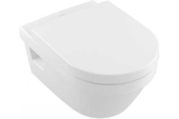 Унитаз подвесной Villeroy & Boch Omnia Architectura 5684HRR1 alpin, безободковый, белый, овальный, 37x53 см