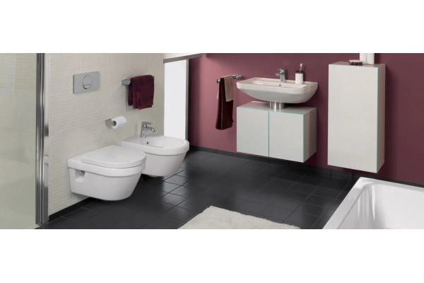 Унитаз подвесной Villeroy & Boch Omnia Architectura 5684HRR1 alpin, безободковый, белый, овальный, 37x53 см