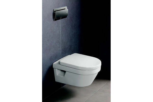 Унитаз подвесной Villeroy & Boch Omnia Architectura 5684HRR1 alpin, безободковый, белый, овальный, 37x53 см