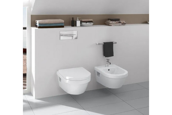 Унитаз подвесной Villeroy & Boch Omnia Architectura 5684HRR1 alpin, безободковый, белый, овальный, 37x53 см