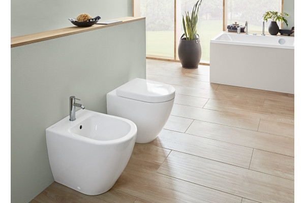 Унитаз приставной Villeroy & Boch Subway 2.0 альпийский белый овальный, антивсплеск, 37x56 см