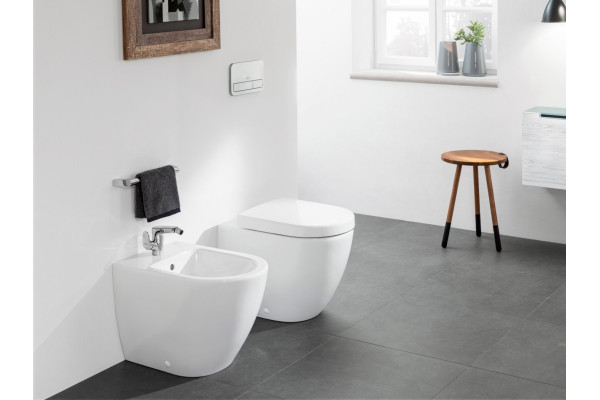 Унитаз приставной Villeroy & Boch Subway 2.0 альпийский белый овальный, антивсплеск, 37x56 см