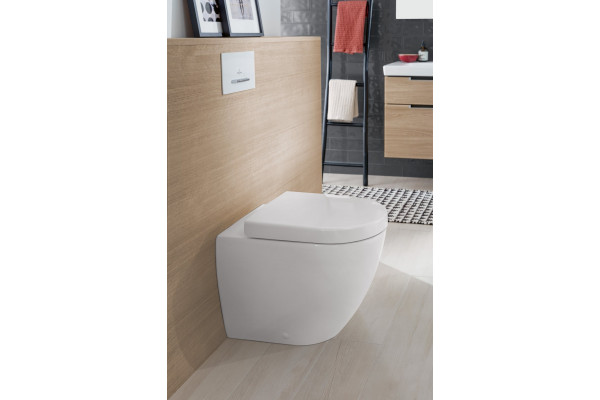 Унитаз приставной Villeroy & Boch Subway 2.0 альпийский белый овальный, антивсплеск, 37x56 см