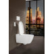 Унитаз подвесной Villeroy & Boch Viclean V0E100R1 альпийский белый, с функцией биде, овальный, антивсплеск, 38.5x59.5 см