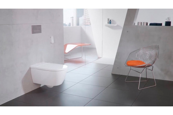 Унитаз подвесной Villeroy & Boch Viclean V0E100R1 альпийский белый, с функцией биде, овальный, антивсплеск, 38.5x59.5 см
