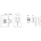 Смеситель Villeroy & Boch Dawn TVS10600200061 С ВНУТРЕННЕЙ ЧАСТЬЮ, для душа, однорычажный, хром