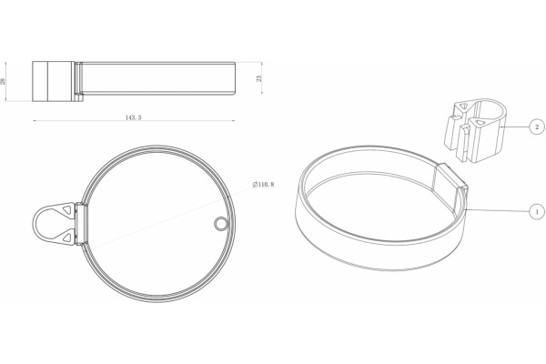 Полочка-мыльница Villeroy & Boch Embrace TVS1084640161 хром, штанга 2.8 см