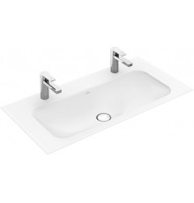 Мебельная раковина Villeroy & Boch Finion 4164A1RW stone white, ceramicplus, без перелива, прямоугольная, цвет белый