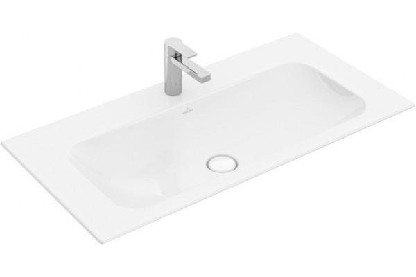 Мебельная раковина Villeroy & Boch Finion 4164A2R1 alpin, ceramicplus, без перелива, прямоугольная, цвет белый