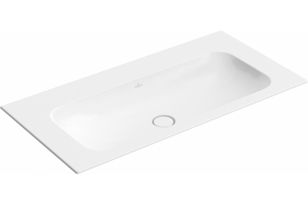 Мебельная раковина Villeroy & Boch Finion 4164A3RW stone white, ceramicplus, без перелива, прямоугольная, цвет белый