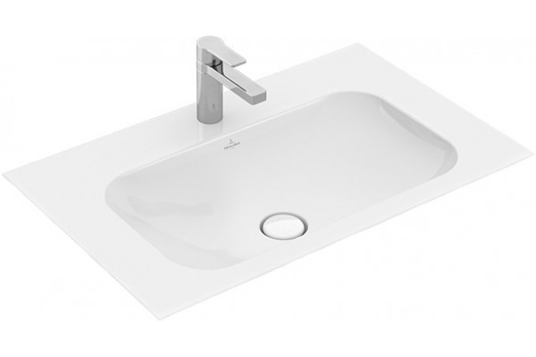 Мебельная раковина Villeroy & Boch Finion 416484R1 alpin, ceramicplus, со скрытым переливом, прямоугольная, цвет белый