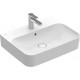 Раковина Villeroy & Boch Finion 41686GRW stone white, ceramicplus, с переливом, прямоугольная, цвет белый
