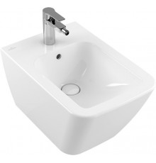 Биде подвесное Villeroy & Boch Finion 446500R2 star white, ceramicplus, цвет белый, прямоугольное, 37.5x56 см