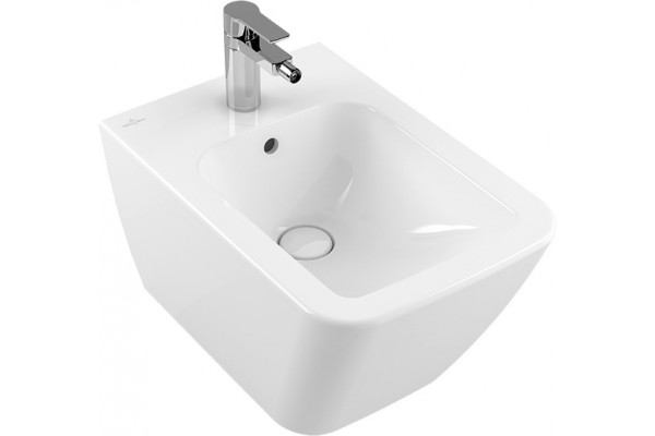Биде подвесное Villeroy & Boch Finion 446500R2 star white, ceramicplus, цвет белый, прямоугольное, 37.5x56 см