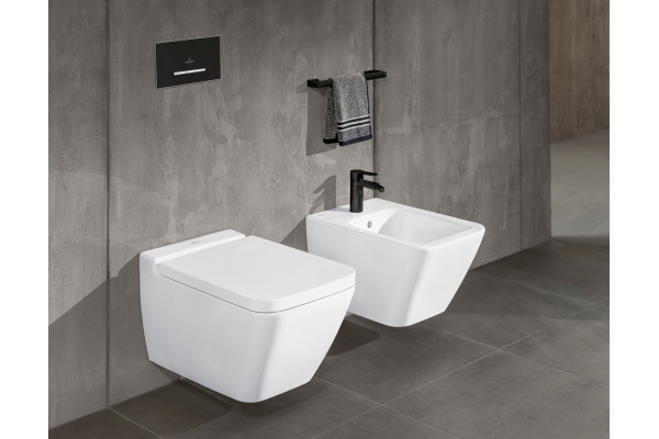 Биде подвесное Villeroy & Boch Finion 446500R2 star white, ceramicplus, цвет белый, прямоугольное, 37.5x56 см